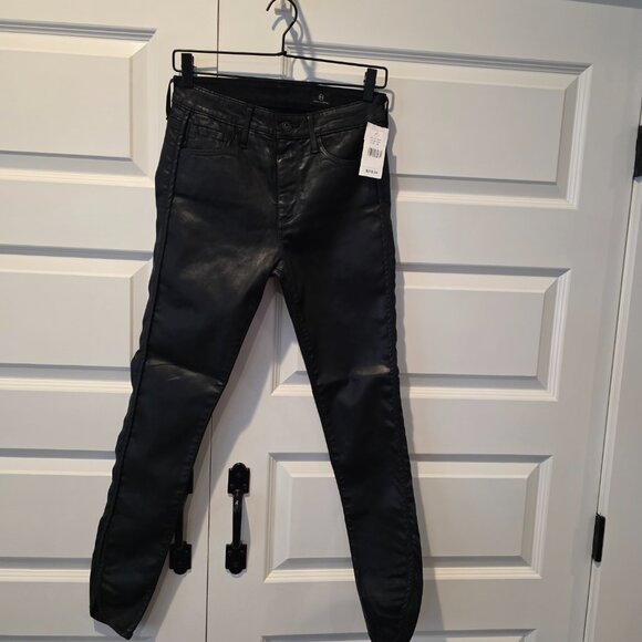 NWT: Ag Adriano Goldschmied Leatherette Ankle Legging Size 26 - Picture 3 of 7